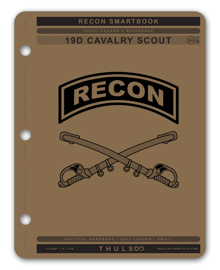 Mission Information Resources, Inc 19D RECON SMARTBOOK 3 Mission Information Resources, Inc 19D RECON SMARTBOOK