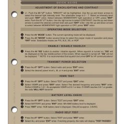 Mission Information Resources, Inc AN/PRC-150X QUICK GUIDE Tactical