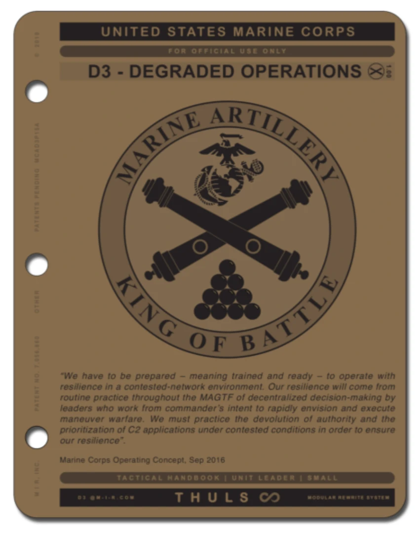 Mission Information Resources, Inc ARTILLERY-D3 DEGRADED OPERATIONS 3 Mission Information Resources, Inc ARTILLERY-D3 DEGRADED OPERATIONS