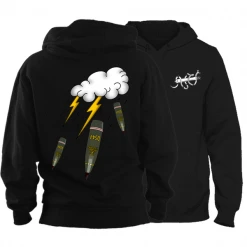 Heavily Suppressed Steel Rain Hoodie