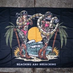 Tracks Up Beaching And Breaching Flag Goods