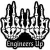 Engineers Up Skeleton Castle Sticker Goods