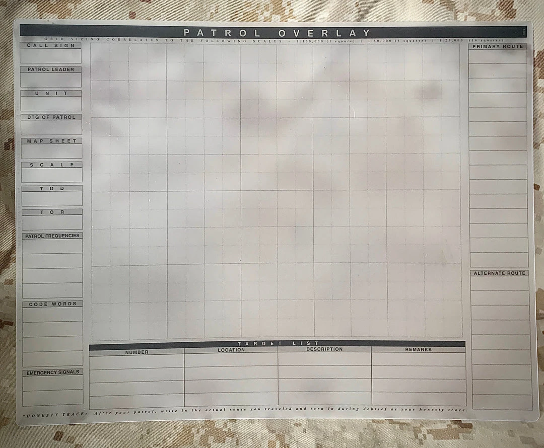 Mission Information Resources, Inc Tactical CLEAR MAP OVERLAY 4 Mission Information Resources, Inc Tactical CLEAR MAP OVERLAY