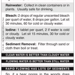 Mission Information Resources, Inc Water Purification Reference Card