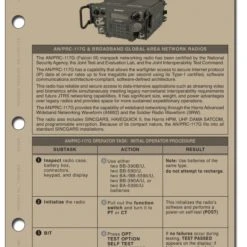 Mission Information Resources, Inc AN/PRC-117G QUICK GUIDE Tactical