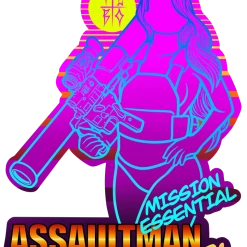 Tebo's Art Goods Retro Assaultman Sticker