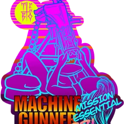 Tebo's Art Retro Machine Gunner Sticker Goods